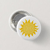 Badge Rond 2,50 Cm Soleil jaune vif (Devant & derrière)