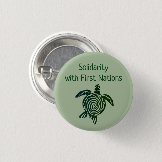 Badge Rond 2,50 Cm Solidarité avec des premières nations (Devant & derrière)
