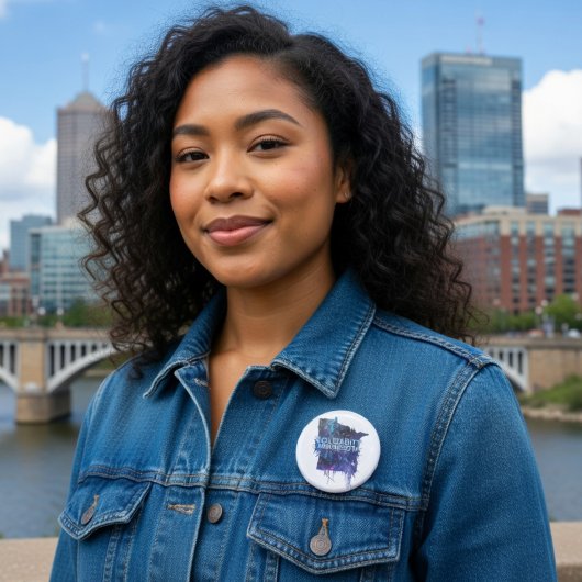 Badge Rond 2,50 Cm Solidarité Minnesota