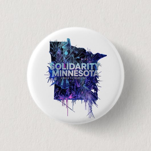 Badge Rond 2,50 Cm Solidarité Minnesota (Devant)