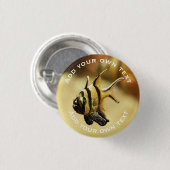 Badge Rond 2,50 Cm Solitaire Poisson-Ange Délimité Sous L'Eau Texte P (Devant & derrière)