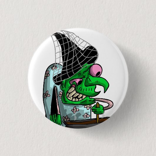 Badge Rond 2,50 Cm Sorcière de Dinnerlady (Devant)