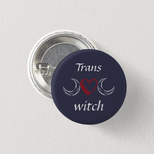 Badge Rond 2,50 Cm Sorcière de Trans* (Devant & derrière)