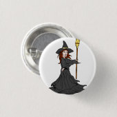 Badge Rond 2,50 Cm Sorcière envoûtante (Devant & derrière)