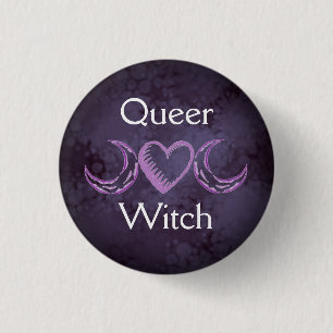 Badge Rond 2,50 Cm Sorcière Queer