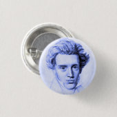 BADGE ROND 2,50 CM "SOREN KIERKEGAARD" (Devant & derrière)