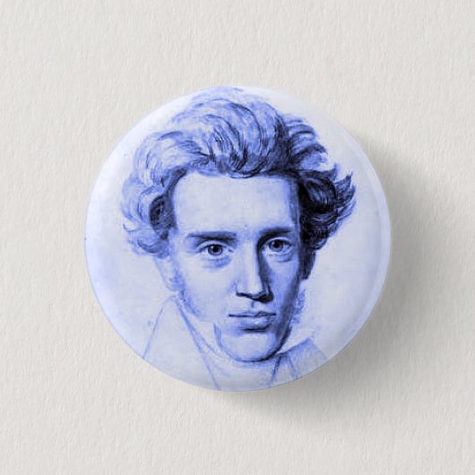 BADGE ROND 2,50 CM "SOREN KIERKEGAARD" (Devant)