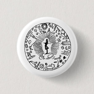 BADGE ROND 2,50 CM "SOREN KIERKEGAARD ET L'AFFAIRE DE CORSAIRE"