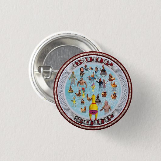Badge Rond 2,50 Cm Soupe de coop (Devant & derrière)