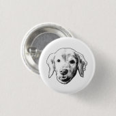 Badge Rond 2,50 Cm Sourire de chiot doux (Devant & derrière)
