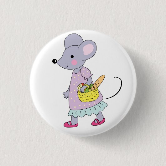 Badge Rond 2,50 Cm souris drôle (Devant)