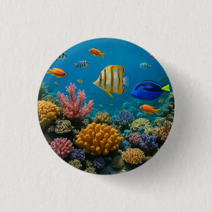 Badge Rond 2,50 Cm Sous le bouton mer