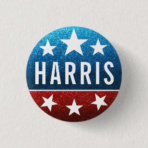 Badge Rond 2,50 Cm Soutenez Kamala Harris 2024 Progrès et unité