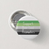 Badge Rond 2,50 Cm Soutenez votre bouton local d'Aromantics (Devant & derrière)