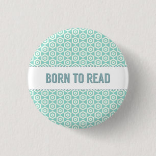 Badge Rond 2,50 Cm Soutenu au bouton lu, sur l'aqua