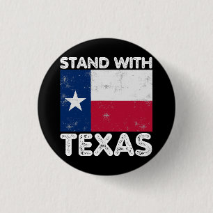 Badge Rond 2,50 Cm Soutien au Texas Je suis avec le drapeau texan du