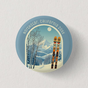 Badge Rond 2,50 Cm souvenir du domaine skiable de Northstar Californi