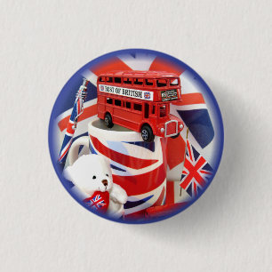 Badge Rond 2,50 Cm Souvenirs britanniques ~ Bouton