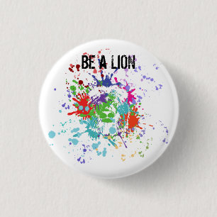 Badge Rond 2,50 Cm Soyez un lion