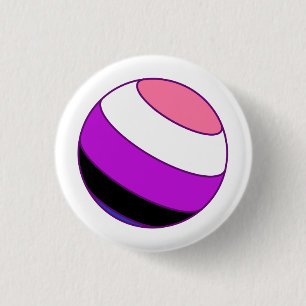 Badge Rond 2,50 Cm Sphère de la fierté des fluides