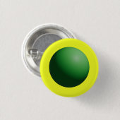 Badge Rond 2,50 Cm Sphère verte sur jaune (Devant & derrière)