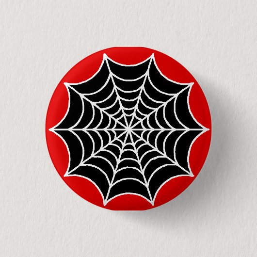 Badge Rond 2,50 Cm Spider Web (Devant)