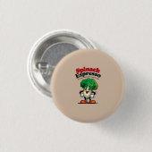 Badge Rond 2,50 Cm Spinach Espresso Hat (Devant & derrière)