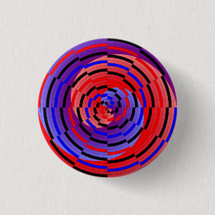 Badge Rond 2,50 Cm Spirale contre le rouge et le bleu par Kenneth Yon