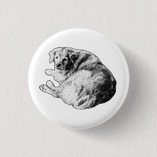 Badge Rond 2,50 Cm Spirale Douce, Regard Amical