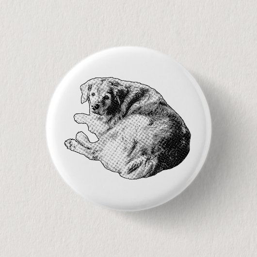 Badge Rond 2,50 Cm Spirale Douce, Regard Amical (Devant)