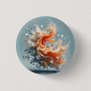 Badge Rond 2,50 Cm Splash tropical