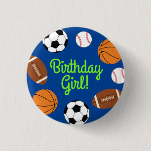 Badge Rond 2,50 Cm Sports Anniversaire