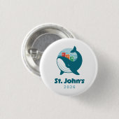 Badge Rond 2,50 Cm St. Johns Canada 2026 International Convention Pin (Devant & derrière)