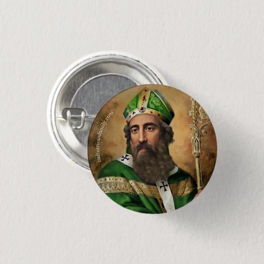 Badge Rond 2,50 Cm St. Patrick Button Pin (Devant & derrière)