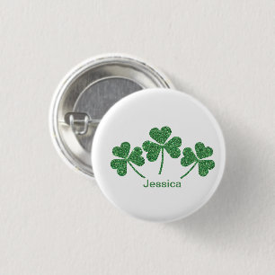 Badge Rond 2,50 Cm St. Patrick's Day Green Vine Shamrock Irish Party