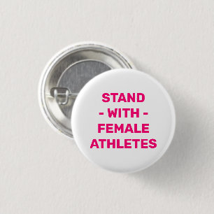 Badge Rond 2,50 Cm Stand avec les athlètes féminines typographie mage