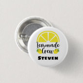 Badge Rond 2,50 Cm Stand de Lemonade Personnalisé (Devant & derrière)