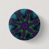 Badge Rond 2,50 Cm Starburst turquoise et vert (Devant)