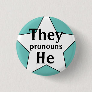 Badge Rond 2,50 Cm Starry They He Pronoms
