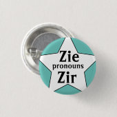 Badge Rond 2,50 Cm Starry Zie Zir Pronouns (Devant & derrière)