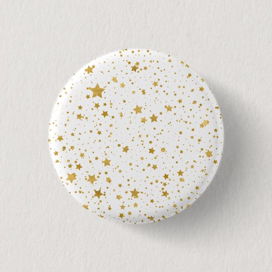 Badge Rond 2,50 Cm Stars2 d'or - Blanc pur (Devant)