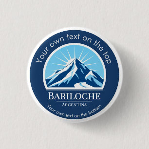 Badge Rond 2,50 Cm Station de ski Bariloche Argentine Randonnée en mo