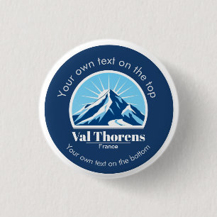 Badge Rond 2,50 Cm Station de ski Val Thorens France