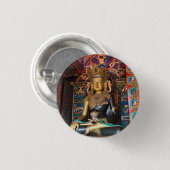 Badge Rond 2,50 Cm Statue bouddhiste à Litang Monastery (Devant & derrière)