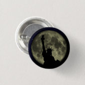 Badge Rond 2,50 Cm Statue de la liberté - Lune (Devant & derrière)