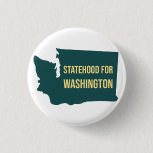 Badge Rond 2,50 Cm Statut pour Washington Retro Minimaliste Blague
