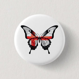 Badge Rond 2,50 Cm Sticker à drapeau à queue noire d'Angleterre