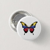 Badge Rond 2,50 Cm Sticker à drapeau à queue noire en Colombie (Devant & derrière)