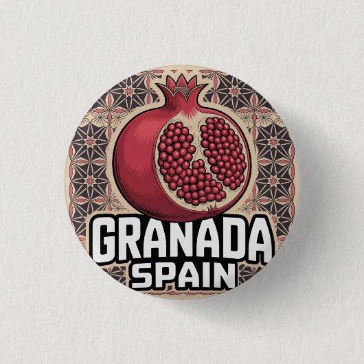 Badge Rond 2,50 Cm Sticker Grenade Espagne grenade (Devant)