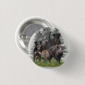 Badge Rond 2,50 Cm Sticker Jagdterrier (Devant & derrière)